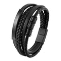Trança corda pulseira para homens Magnetico